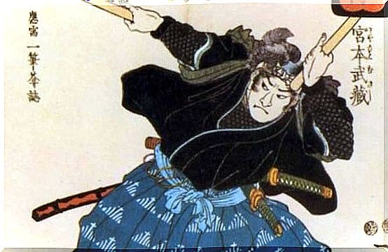 painting representing the phrases of the samurai