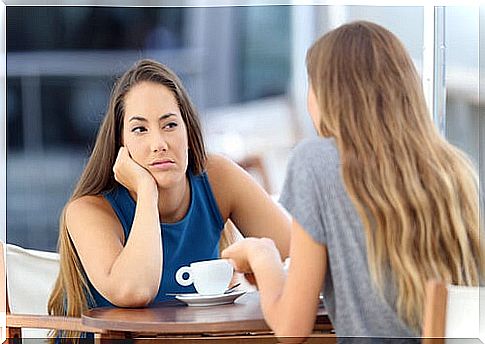 Girl talking to her friend