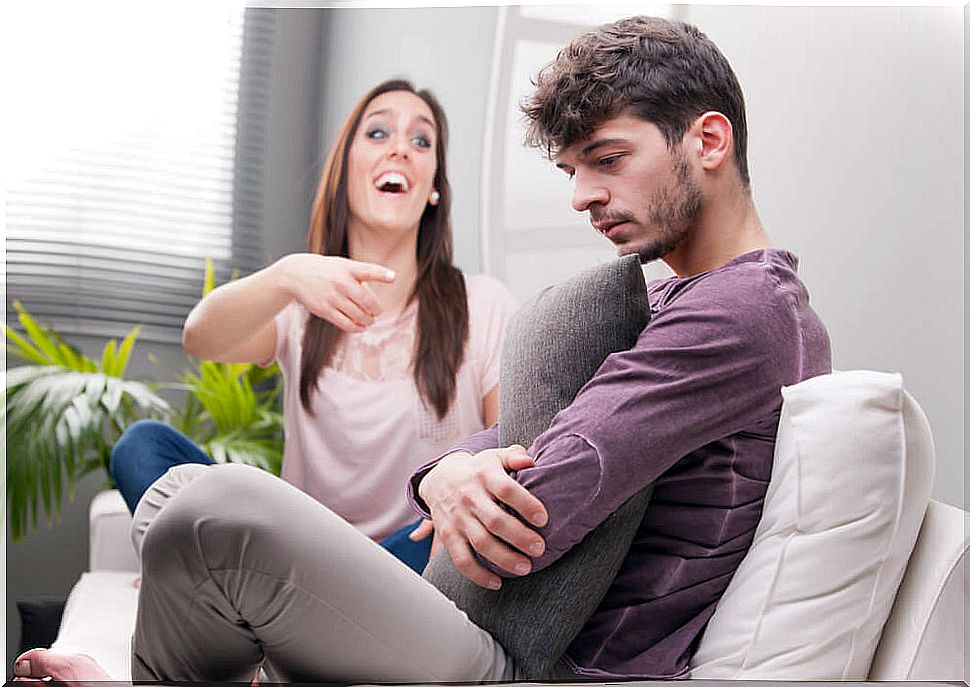 Woman laughing at her partner