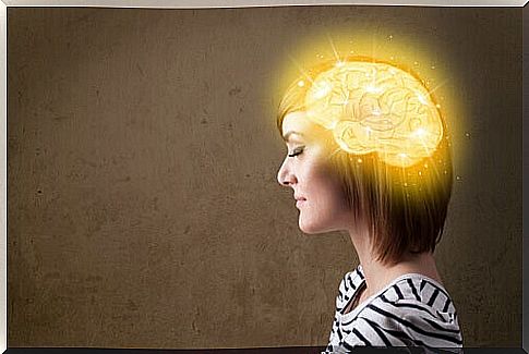 woman with brain turned on representing brain dominance