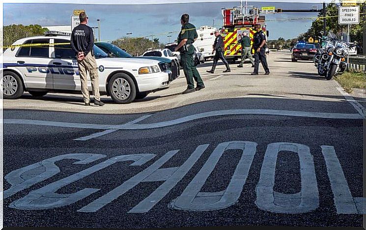 Highway with security guards