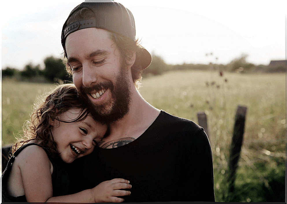 Father with his daughter