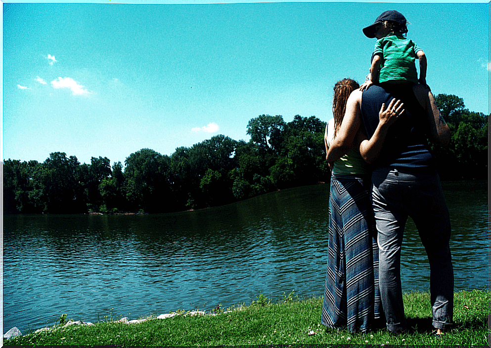 Family in nature