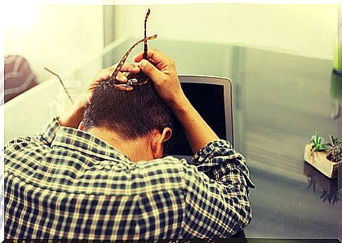 Man worried about the effects of work stress