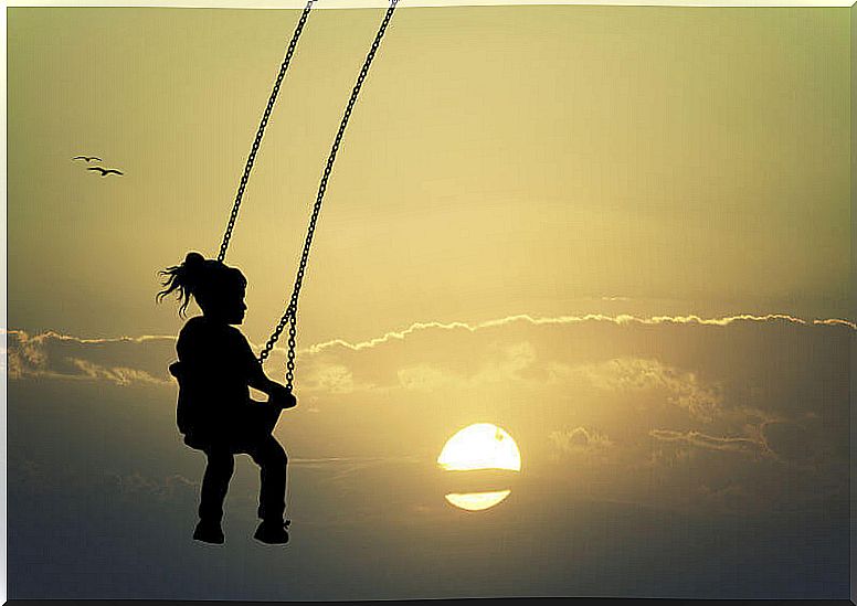 girl on swing symbolizing the child who continues to suffer