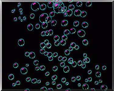 Many soap bubbles